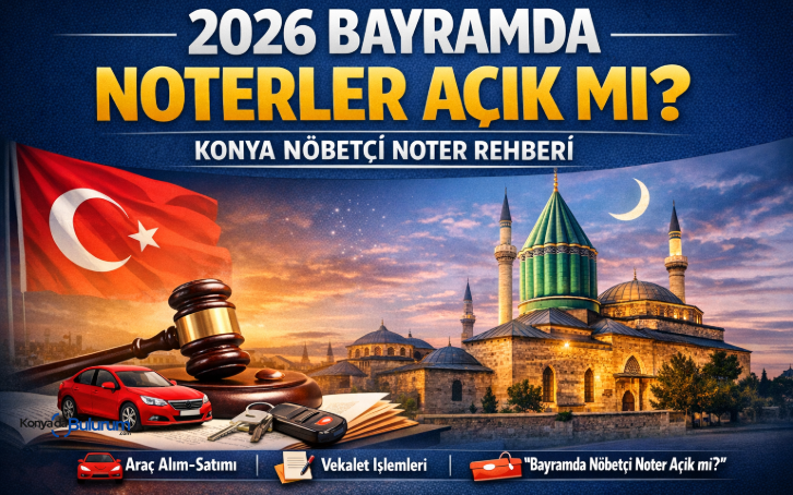 2026 Bayramda Noterler Açık Mı? Konya Nöbetçi Noter Rehberi